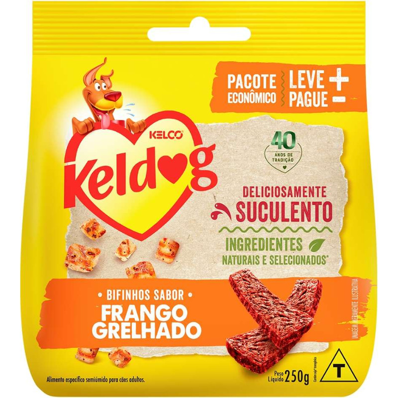 Bifinho Keldog para Cães Sabor Frango Grelhado 250 g