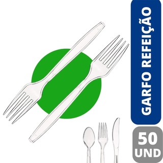 GARFO REFEIÇÃO MASTER DESCARTÁVEL PACOTE C/50 UNIDADES em Oferta na Shopee