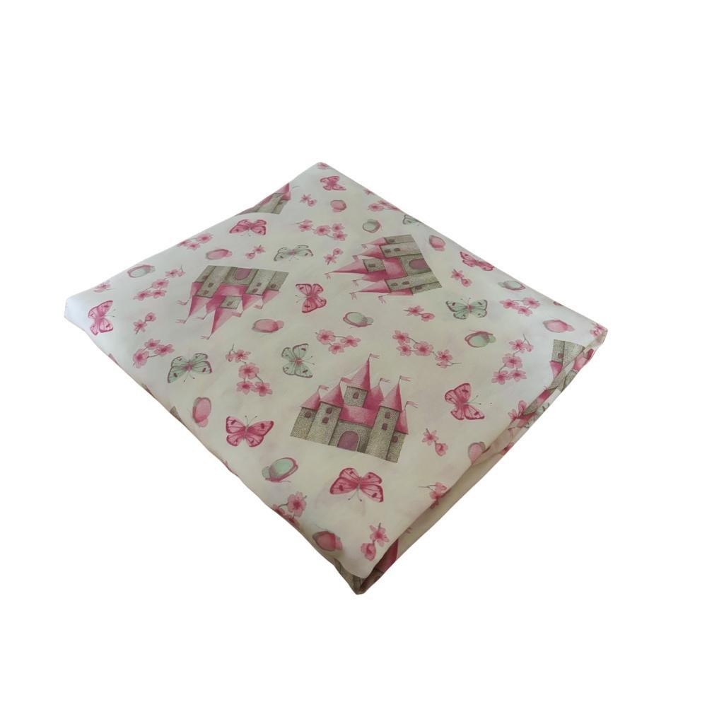 Lençol de Elástico Solteiro 78cm Auxiliar Tricoline 100% Algodão Castelo Arrumadinho Enxovais