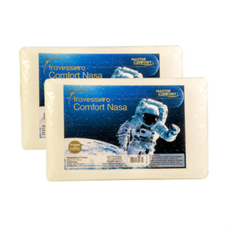 Kit 2 Travesseiro Master Comfort Nasa 38X58X10 Viscoelástico em Oferta na Shopee