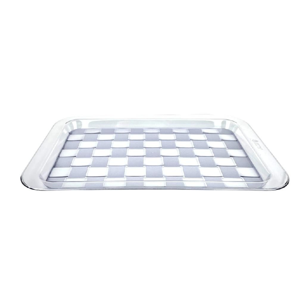 Bandeja Ibiza Retangular Em PS Cristal Multiuso 39x25cm — imagem 2 de 2