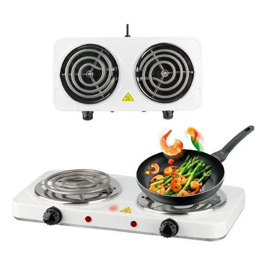 Fogão Cooktop Elétrica Fogareiro 2000w 2 Bocas Portátil