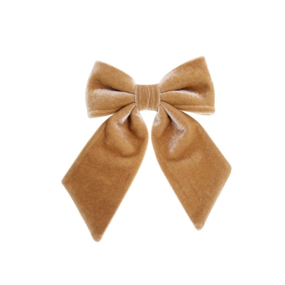 LAÇO DE CABELO NAT VELUDO ALEMÃO CAMEL PIUKA - Fashion Accessories