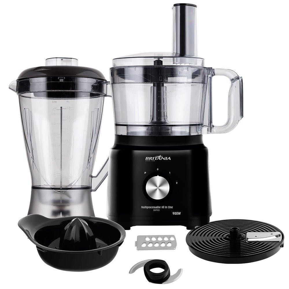 Processador de alimentos Britânia All In One BMP900P | 2 Velocidades + Pulsar, 1000W, Preto - Home Appliances