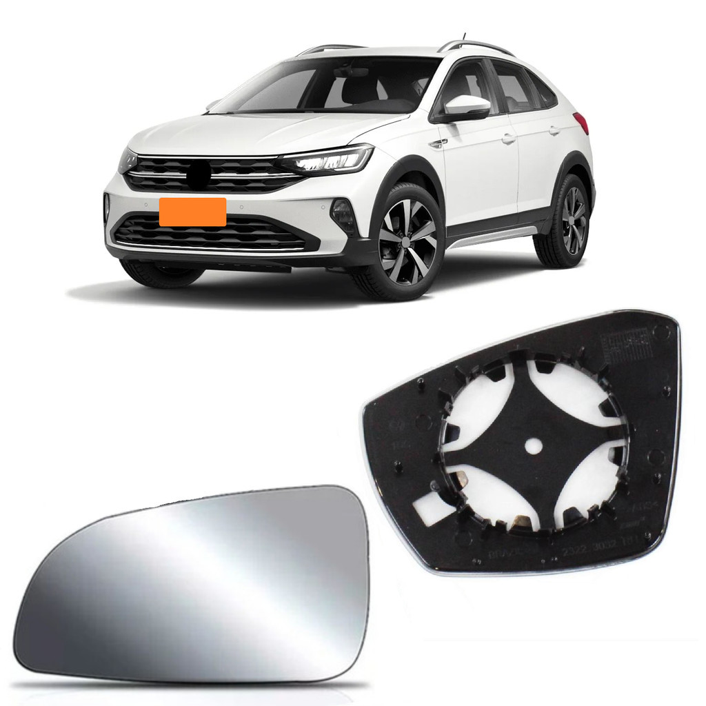 Lente Com Base Retrovisor Nivus 2019 2020 2021 Lado Direito
