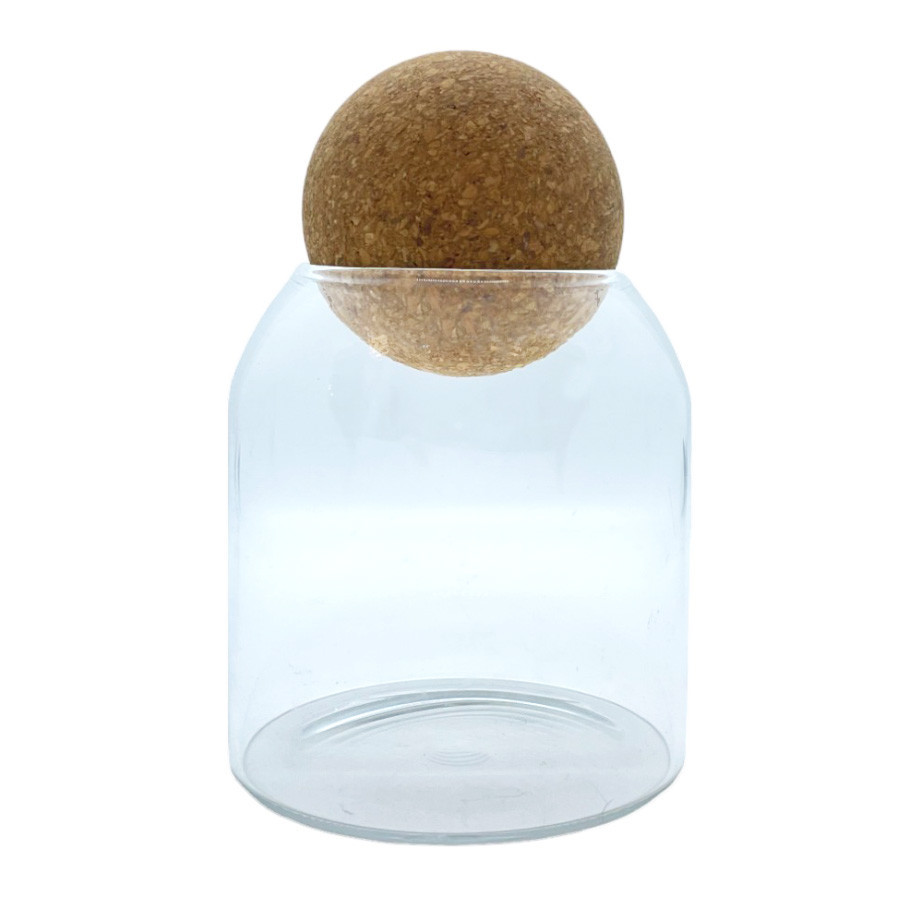 Pote de Vidro Liso com Tampa Esfera - 9x10cm - 400ml - 1 unidade - Rizzo em Oferta na Shopee