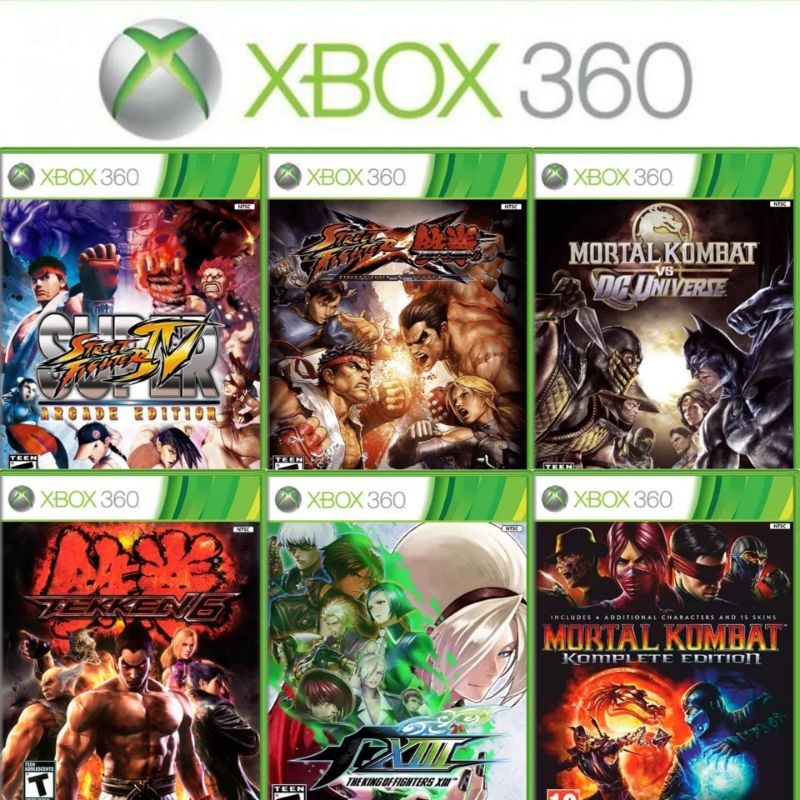 Mortal Kombat, Tekken, Street Fighter Jogos de Luta Xbox 360