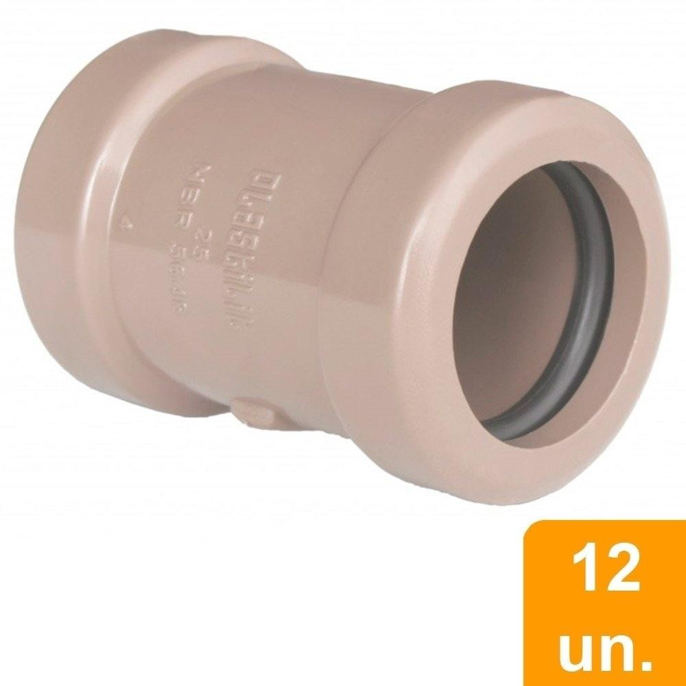 Luva de Correr Plastilit para Tubo Soldável 25mm - Embalagem com 12 Unidades