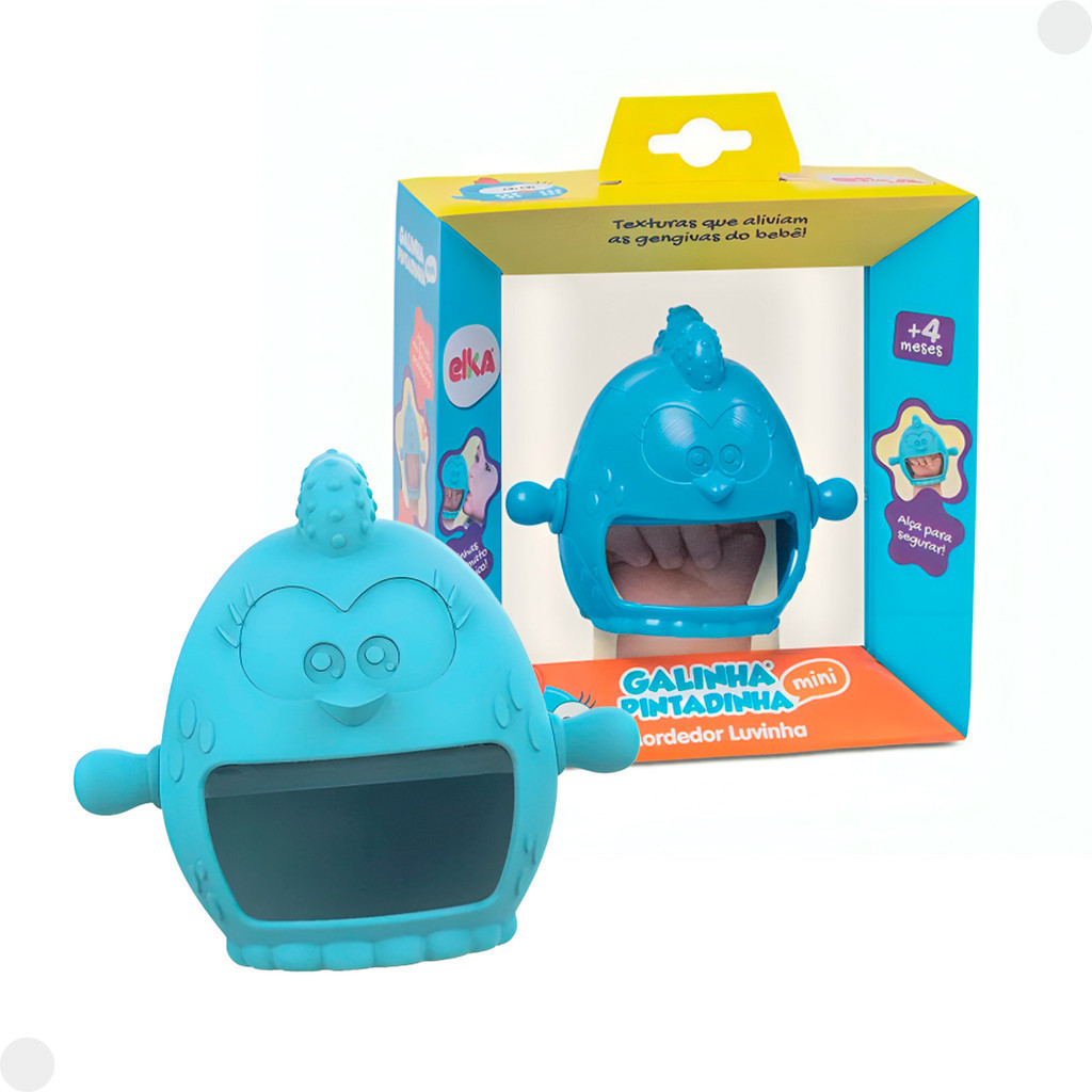 Mordedor Luvinha Galinha Pintadinha Azul 1237 - Elka em Oferta na Shopee