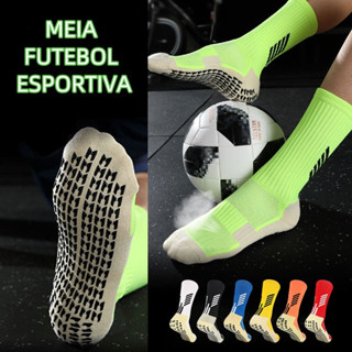 KIT 1 até 4 Meia De Futebol Antiderrapantes Esportiva Masculina Unissex Funcionais De Compressão para Corrida Academia em Oferta na Shopee