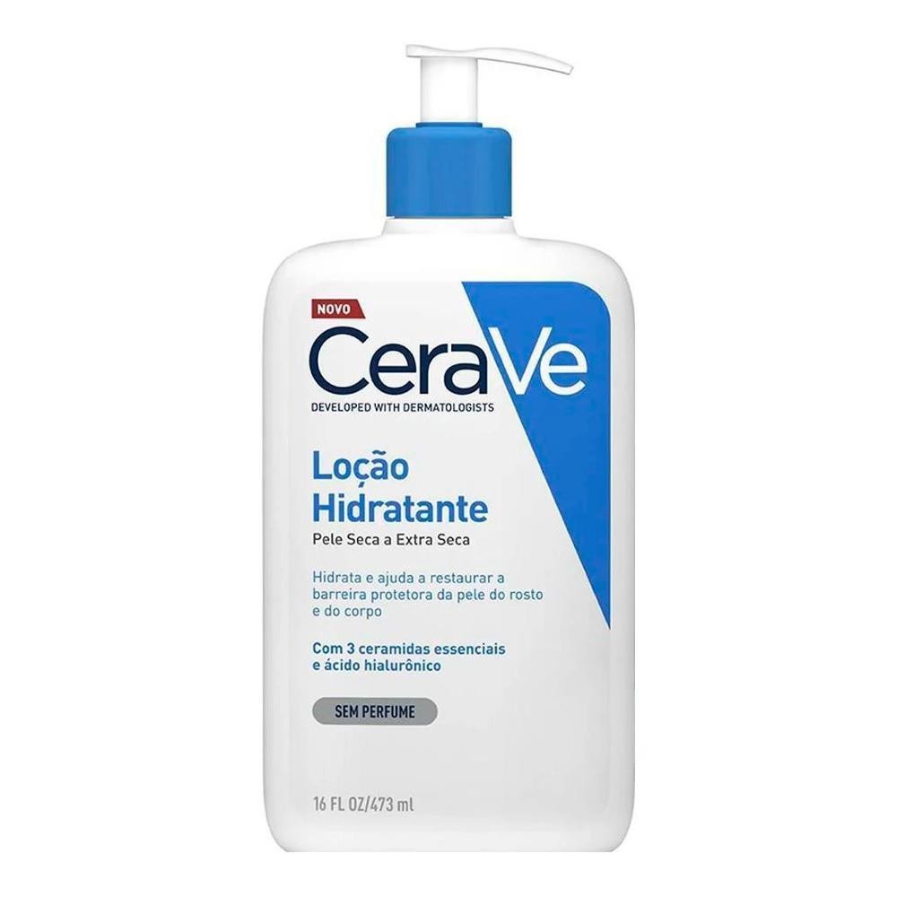 Loção Hidratante Cerave Corporal para Pele Seca e Extra Seca Sem Perfume Com 473ml em Oferta na Shopee