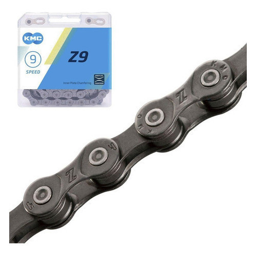 Detalhes do Corrente Kmc Z9 Bike 9v Cinza Fina 116 Elos Missing  Z 9