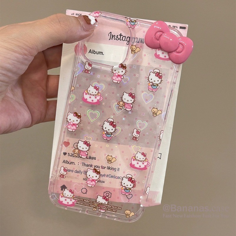 Bonito Arco KT Gato Parque Caso De Telefone Para iPhone 17 16 15 14 13 12 11 Pro Max X Xr Xs 7 8 Plus SE2020 em Oferta na Shopee