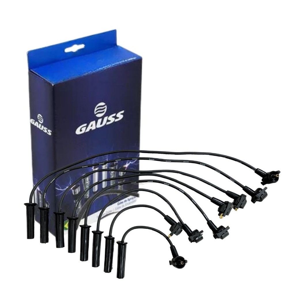 Jogo 4 Cabo de Ignição Velas Para Ford Ranger 2.3 2.5 Gasolina GNV 1996 a 2001 Gauss GC5081