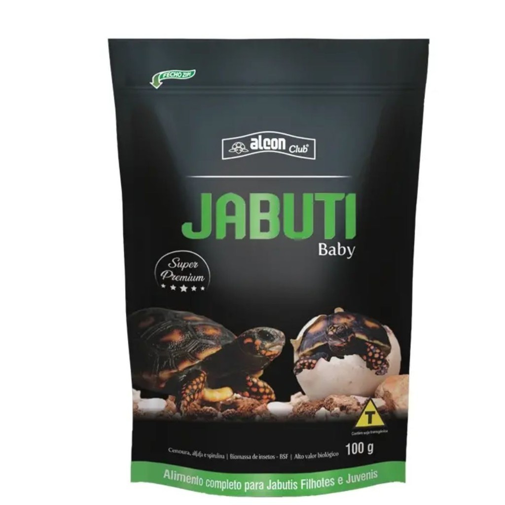 ALCON JABUTI BABY 100G Ração Super Premium Para Tartarugas Terrestres  Filhotes Nutritiva e Balanceada
