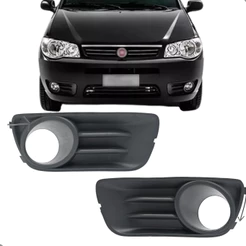 Par Grade Moldura Farol de Milha Palio Siena Economy 2008 a 2017 Cinza