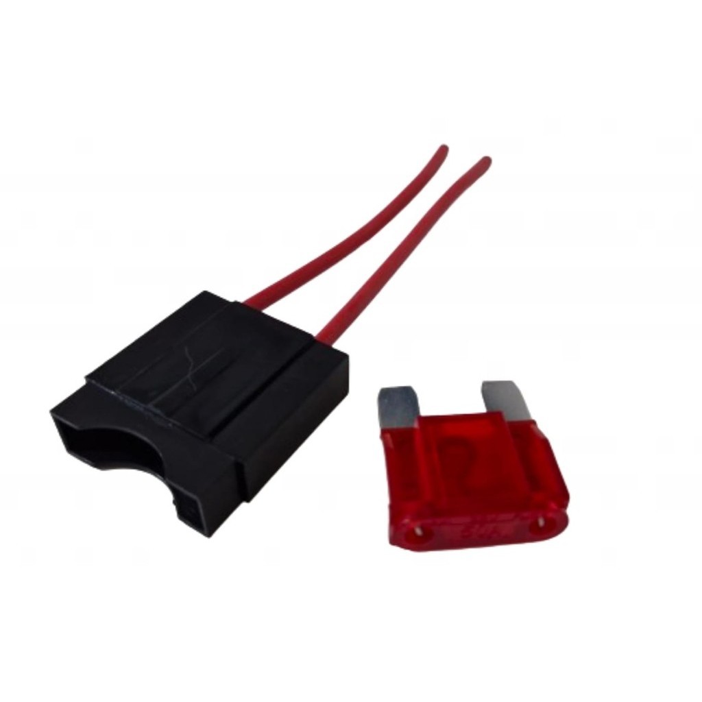Porta Fusível Lamina Max Fio 4mm + Fusível Maxi 50 amperes