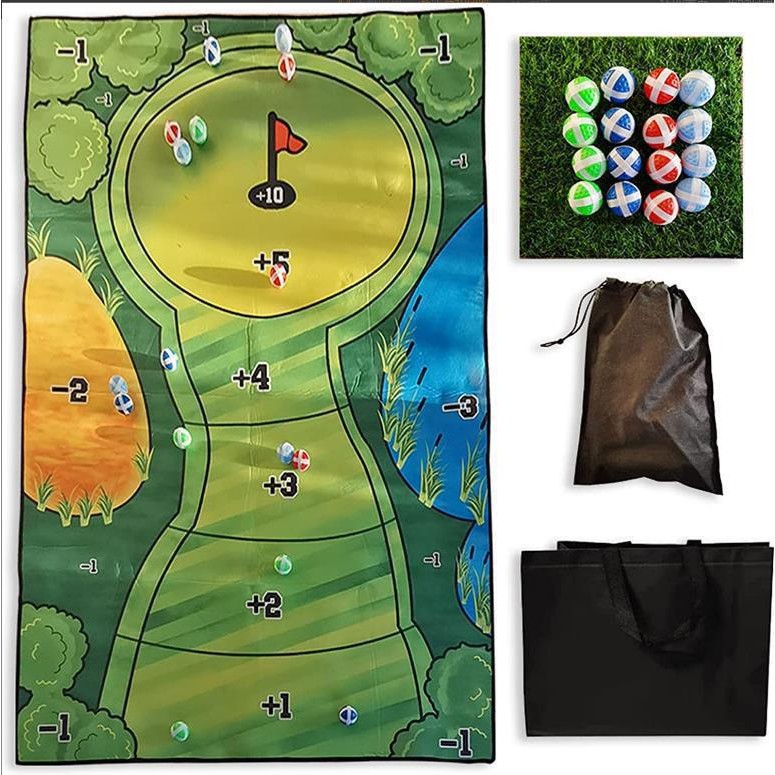 Lazer golf batting mat set, Esteira de prática doméstica, presente presente, tamanho grande 120*180 cm