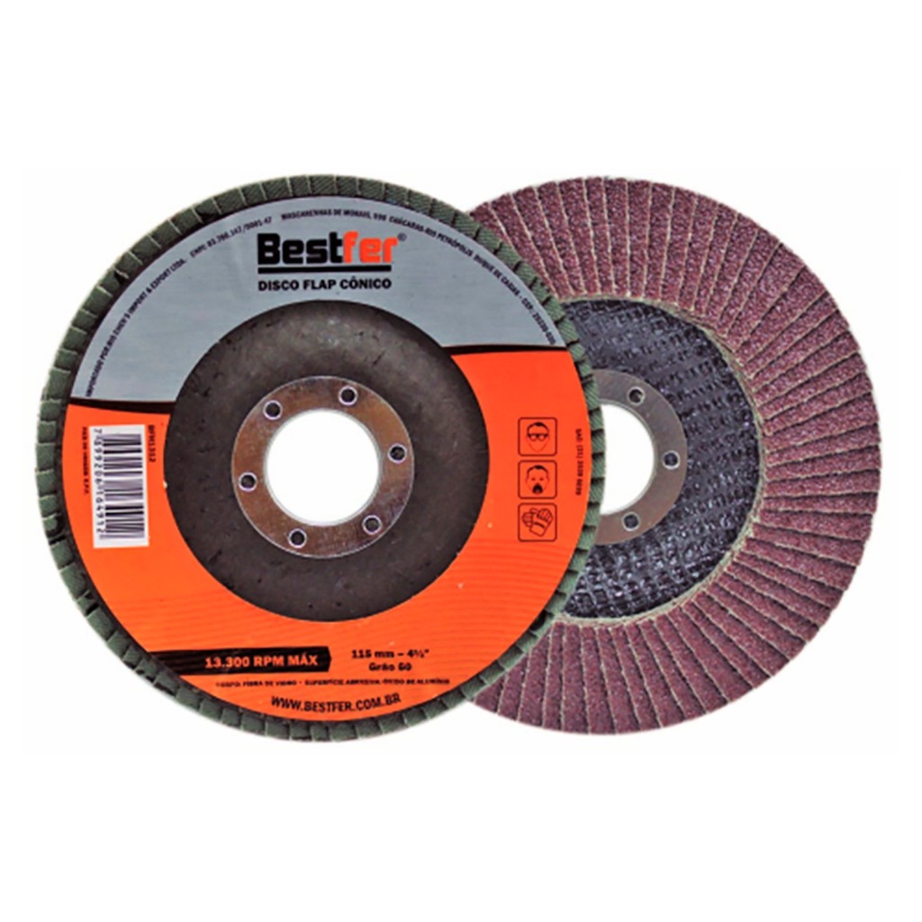 Disco Flap 4.1/2 Grao 80 Bestfer em Oferta na Shopee