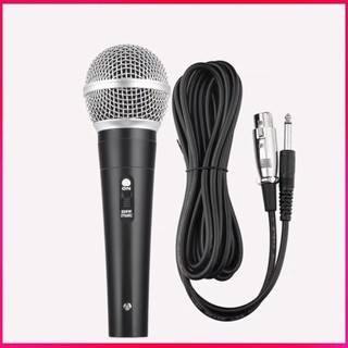 Microfone Profissional Com Cabo M-58 Sm58 5 Metros Fios Chave Liga Desliga Saída P10 Envi…