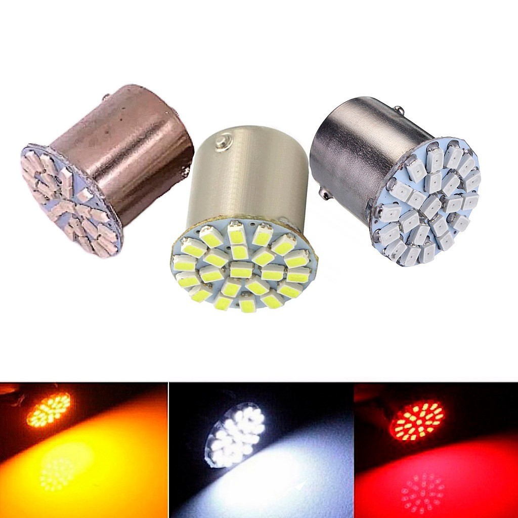 10x Lâmpadas Led Ré Seta Freio Ba15s 22 Leds em Oferta na Shopee