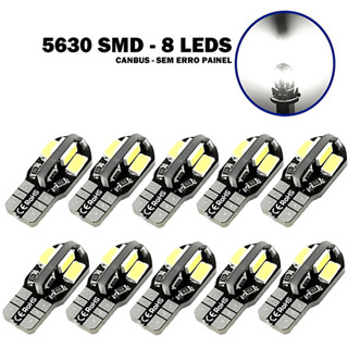 Kit 4 Lampada T10 Cambus 8 Led Canceller W5w Cadu Branco 12v em Oferta na Shopee