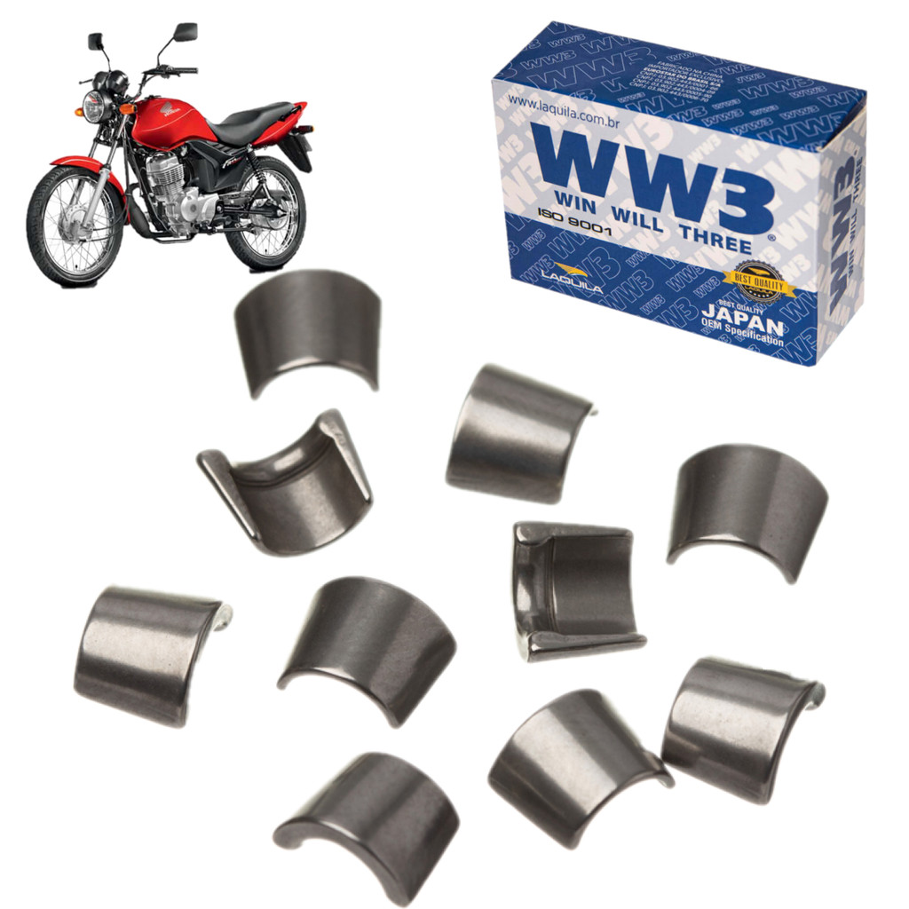 Chaveta Trava Valvula Titan Fan 125 2002 2003 2004 2005 10pc em Oferta na Shopee