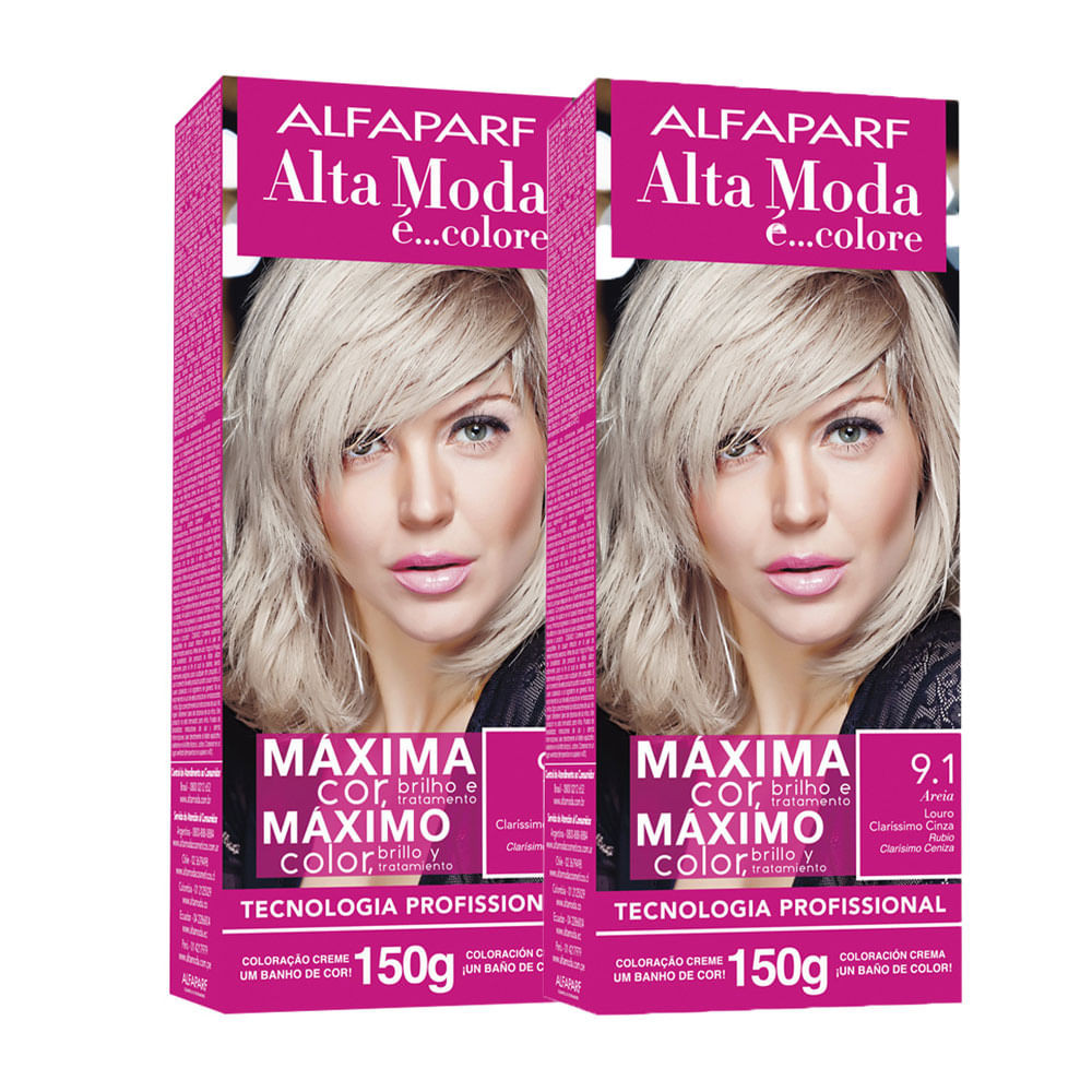 Kit 2 Tintura Creme Altamoda Alfaparf Areia 9.1 Kit - Beauty