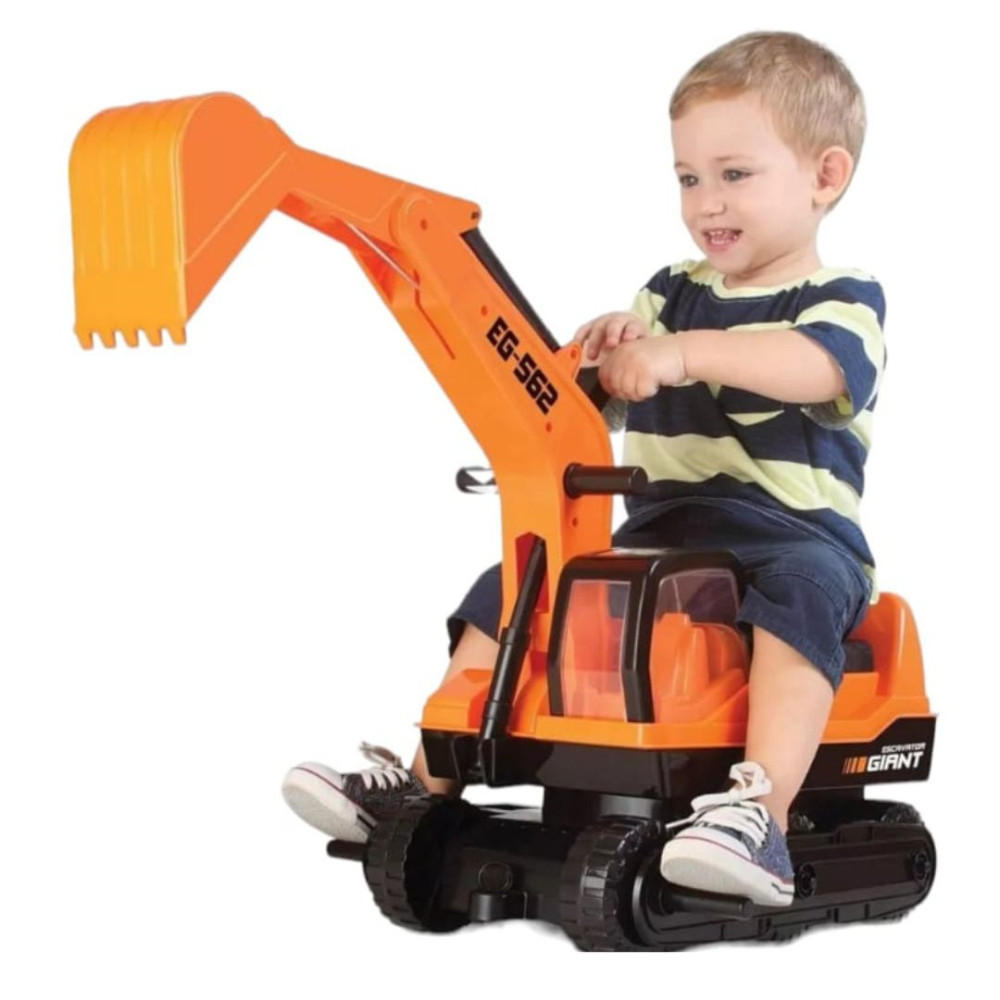 Trator Escavadeira Gigante Infantil Giant Escavator Roma em Oferta na Shopee