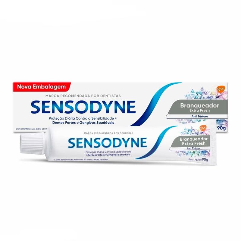 Creme Dental Sensodyne Branqueador Extra Fresh 90g em Oferta na Shopee