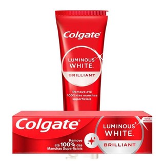 Creme Dental Clareador Colgate Luminous White Briliiant Mint 140g em Oferta na Shopee