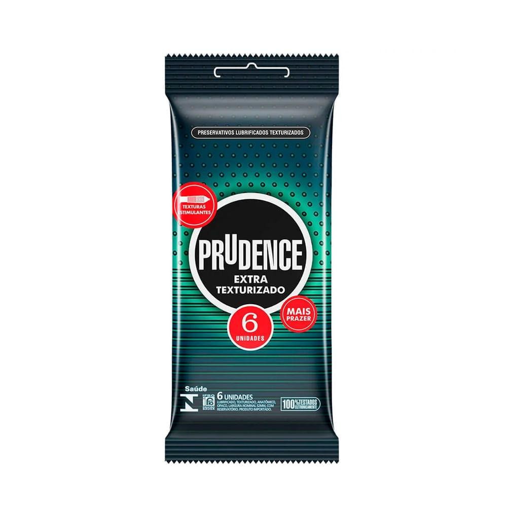 Preservativo Prudence Extra Texturizado  6 Unidades em Oferta na Shopee
