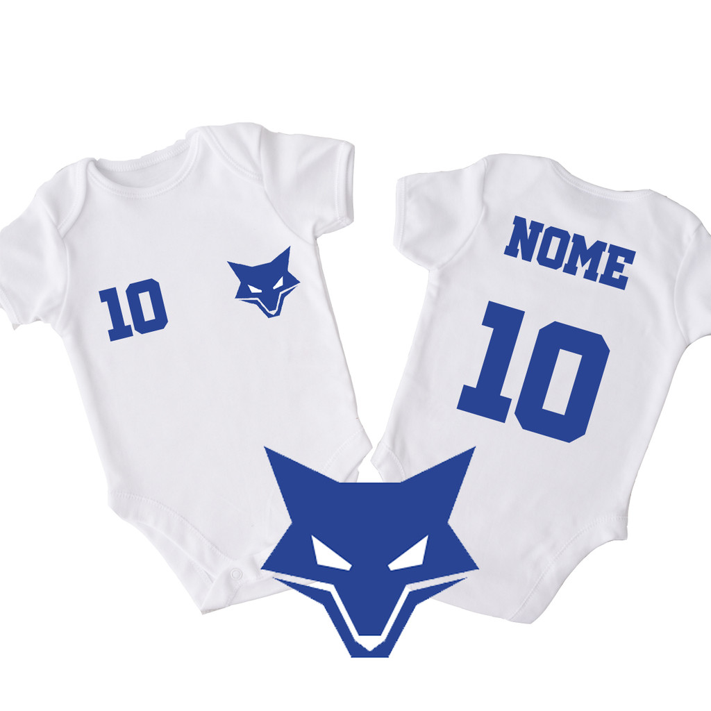 Body Cruzeiro Infantil Bebê Bori de Time Personalizado com Nome do Bebe  Roupa Bebe