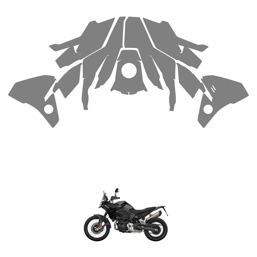 Película PPF Proteção Kit Semi Full BMW F 900 GS Moto 2024 2025 Transparente TPU Anti Risco