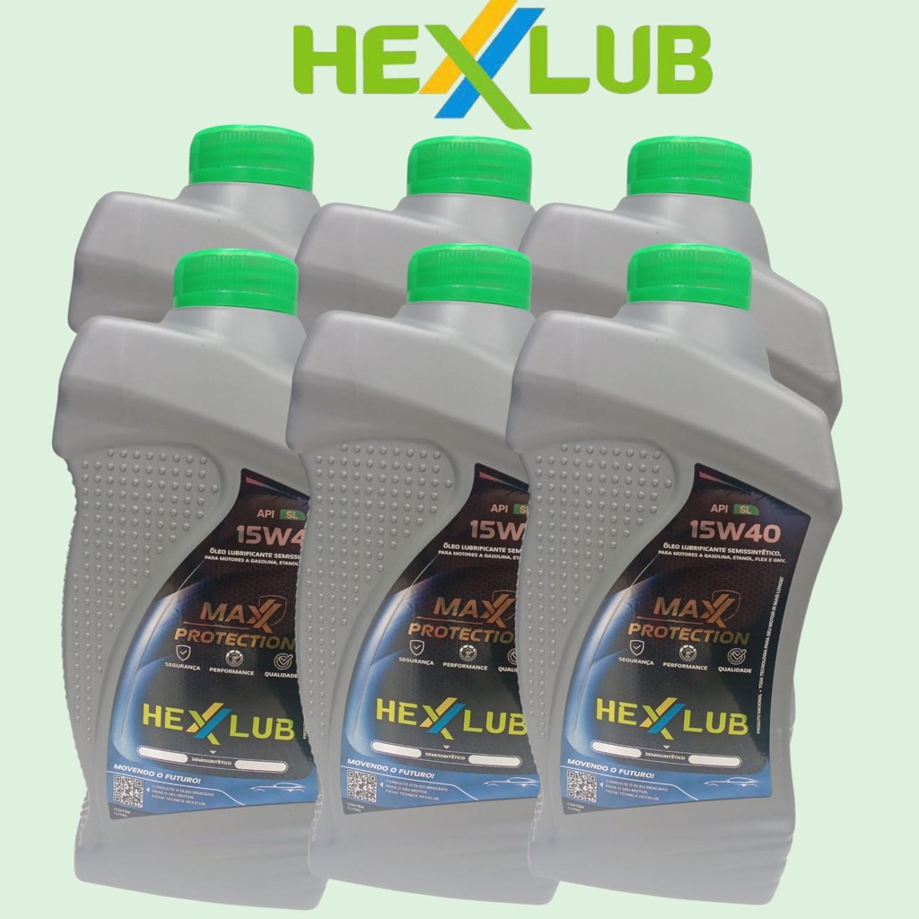 KIT 6 OLEO HEXXLUB 15W40 em Oferta na Shopee