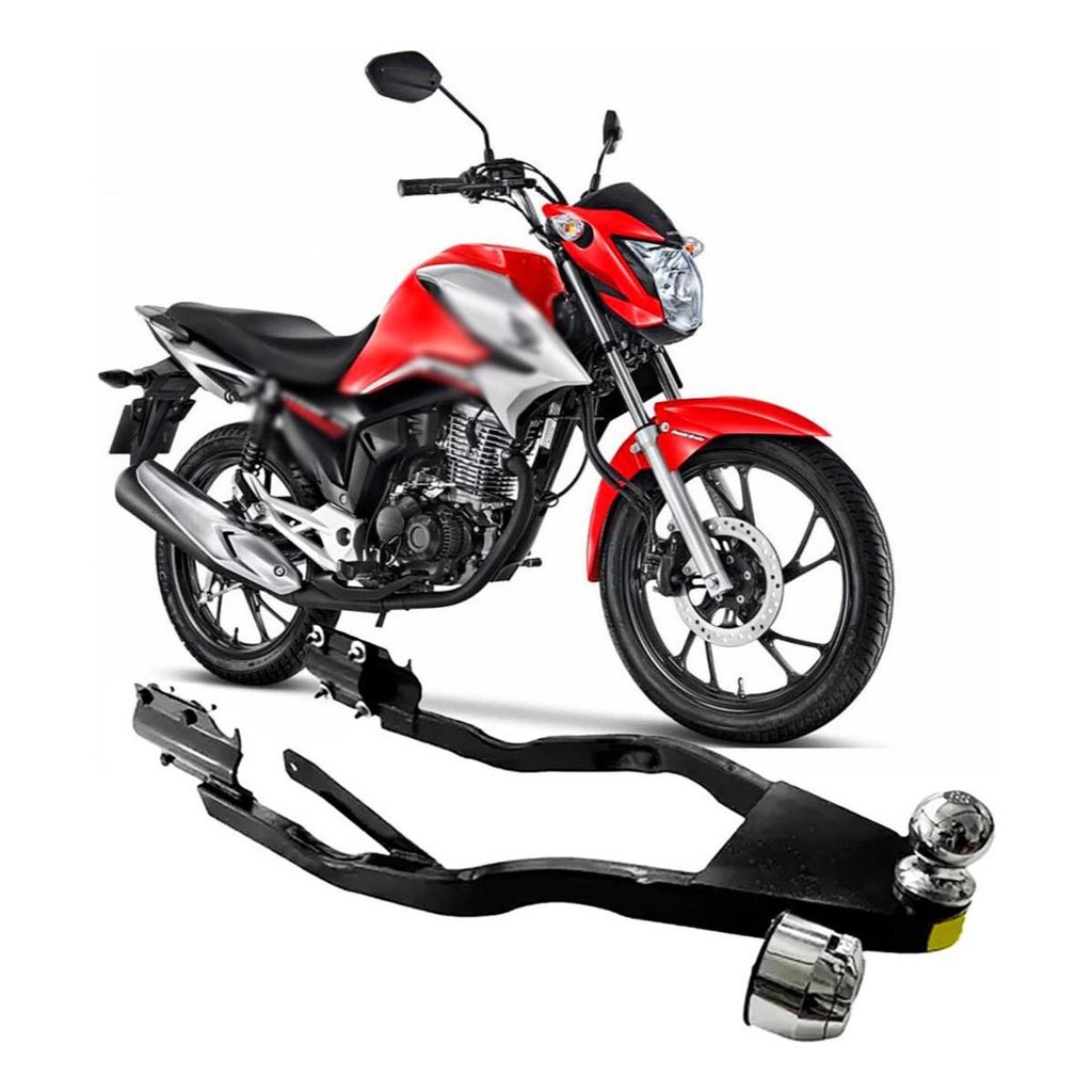 Engate Honda CG160 Titan 2000 a 2025 Brucke Reboque Rabicho Protetor 300Kg em Oferta na Shopee