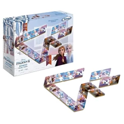 Jogo Dominó Infantil Educativo +3 Anos Em Madeira C/ 28 Peças Disney Frozen 2 Xalingo - 19198