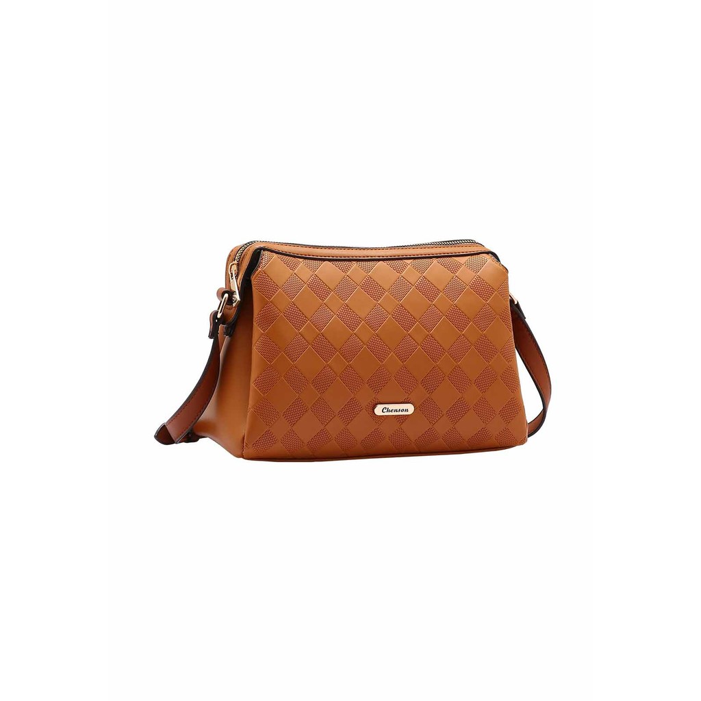 Detalhes do Bolsa Feminina Chenson Original Relevo Texturizado Transversal 3484960