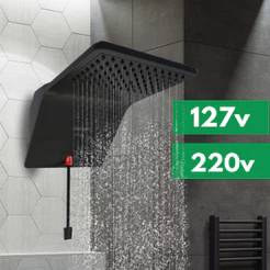 Chuveiro Ducha Eletrônica Ducali Zagonel Preto 220V 7500W 5500W 127V