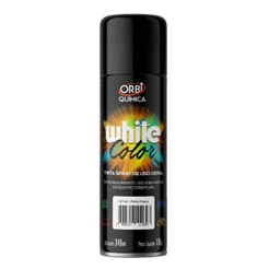 Tinta Spray Preto Fosco White Color Lata Orbi Quimica Secagem Rapida