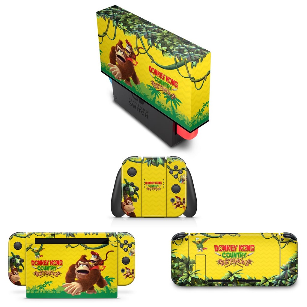 Capa Anti Poeira e Skin Nintendo Switch - Donkey Kong Country Returns