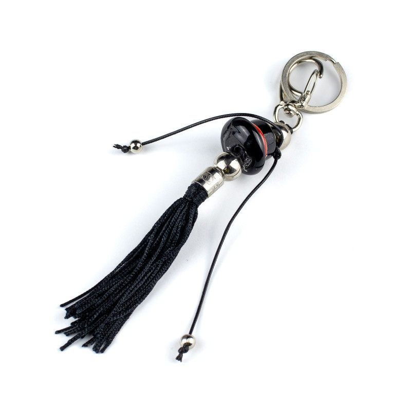 Chaveiro Exu Cartola Preto em Murano 15 cm