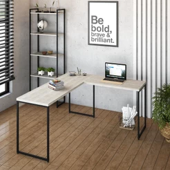 Mesa em L Dynamica Diretor 150X140X75cm