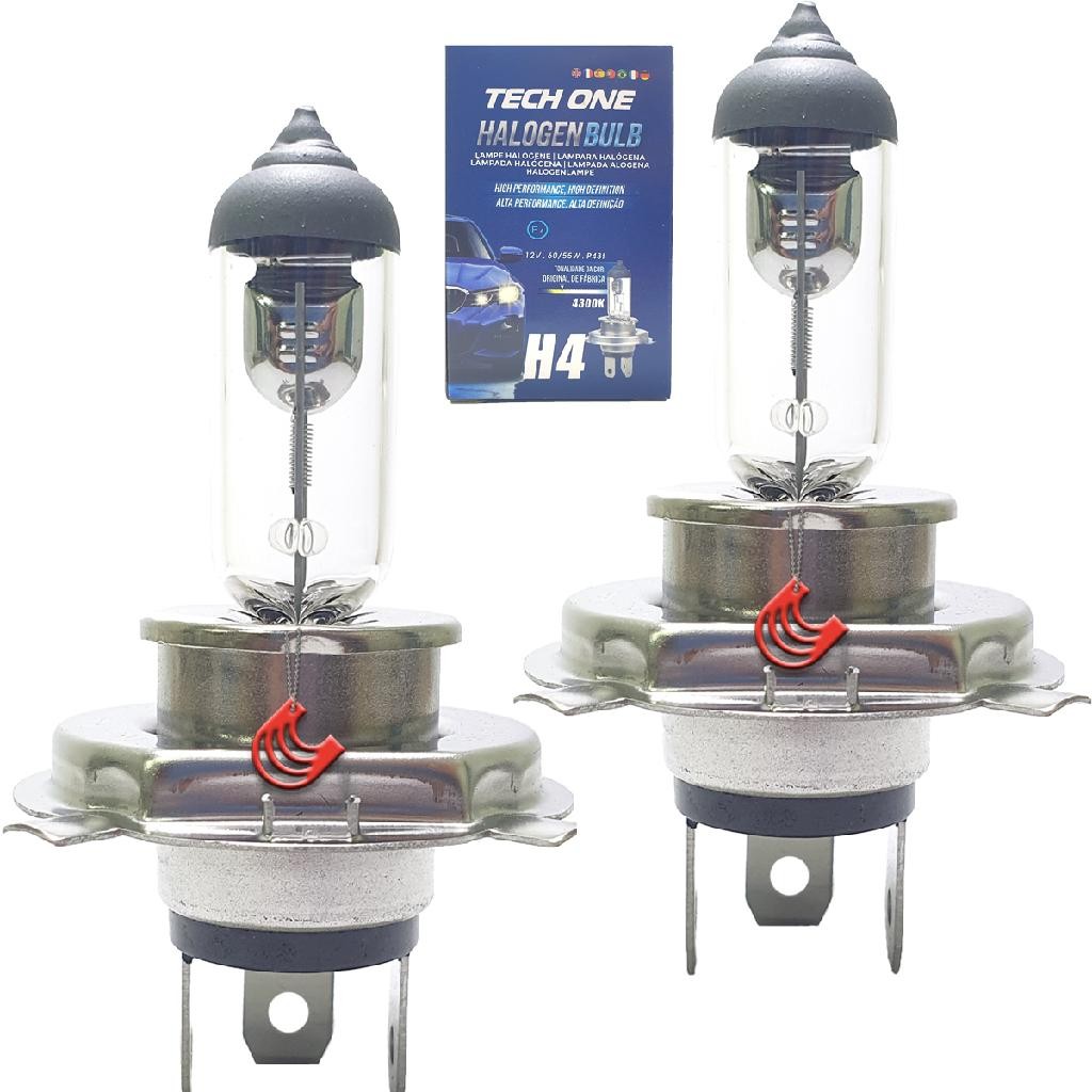 Kit com 2 Lampadas H4 9005 Halogenas Original Para Carro Automotiva 12v 4300K