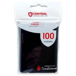 SLEEVE PERFECT FIT TRADICIONAL 63X88mm CENTRAL 100 UNIDADES PROTETOR CARTA POKÉMON TCG JOGO BLACKOUT