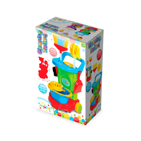 Detalhes do Kit De Limpeza Infantil Cleaning Trolley Maral Verde