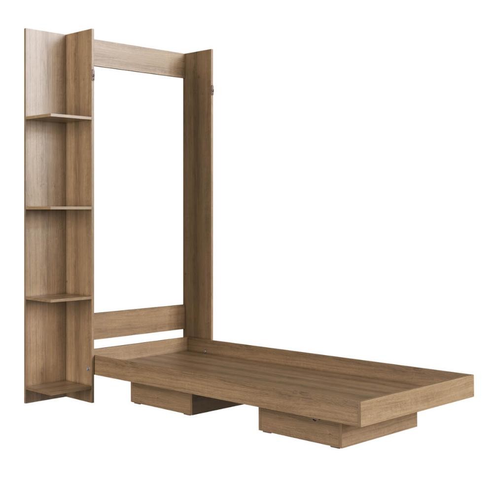 Cama Articulada Solteiro Vertical com 4 Prateleiras e 2 Nichos CV1085 80cm Mel - Art In Móveis em Oferta na Shopee