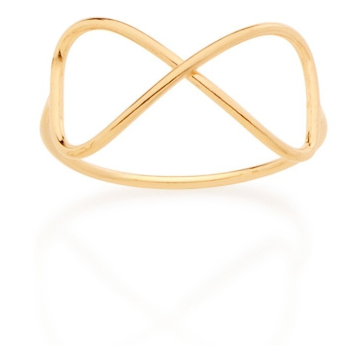 Anel Simbolo Do  Infinito  Vazado. Rommanel 512564 em Oferta na Shopee