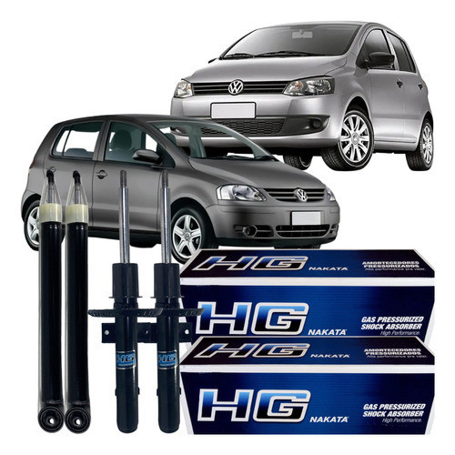 Kit 04 Amortecedor Dianteiro Traseiro Vw Fox 2008 Á 2020 em Oferta na Shopee