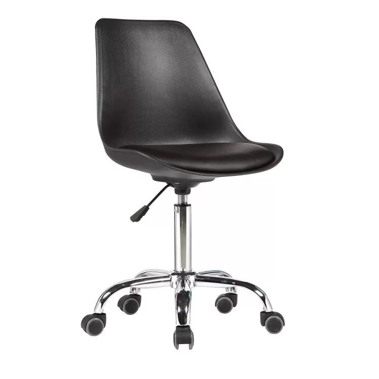 Cadeira Escritório Secretária Decorativa Eames Chicago Preto em Oferta na Shopee